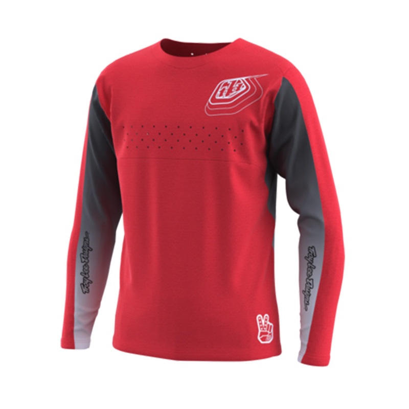 Troy Lee Designs Sprint BMX Race Jersey-Richter Race Red Youth Large
