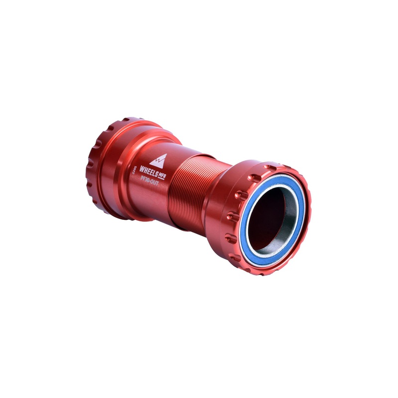 Wheels Manufacturing PF30 Outboard Thread Together Bottom Bracket for SRAM DUB Cranks Red
