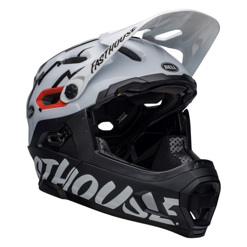 Bell Super DH Spherical BMX Race Helmet-Matte/Gloss Black/White Large