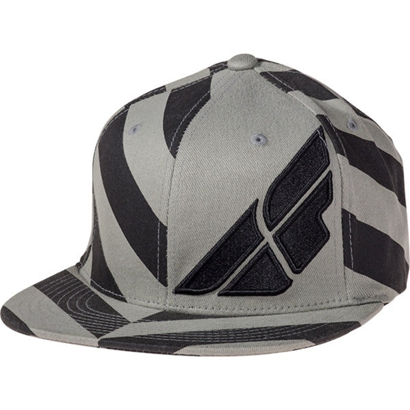 Fly Racing Fat Stripe Hat-Black/Gray Small