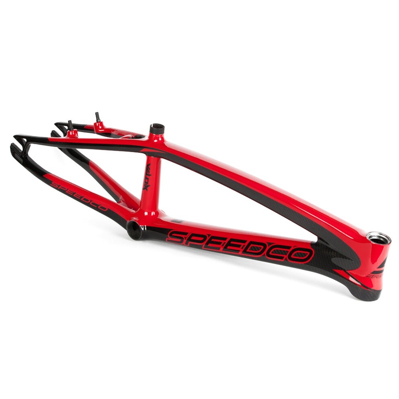 SpeedCo Velox v2 Carbon BMX Race Frame-Gloss Red/ Black Junior
