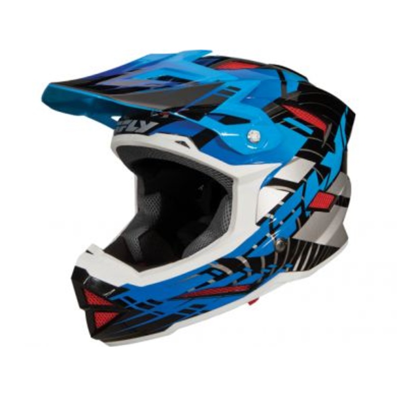 Fly Racing Default Helmet-Black/Blue Youth Small