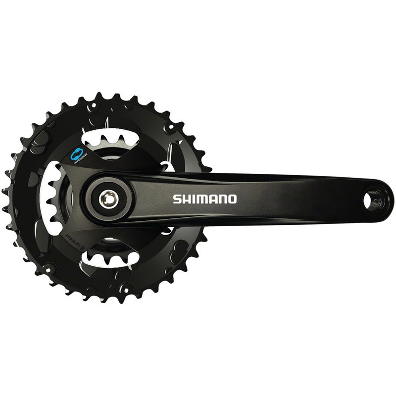 Shimano FC-M315-B2 Crankset – 170mm, 7/8-Speed, Riveted, JIS Square Taper Spindle Interface, 51.8mm Chainline, Black