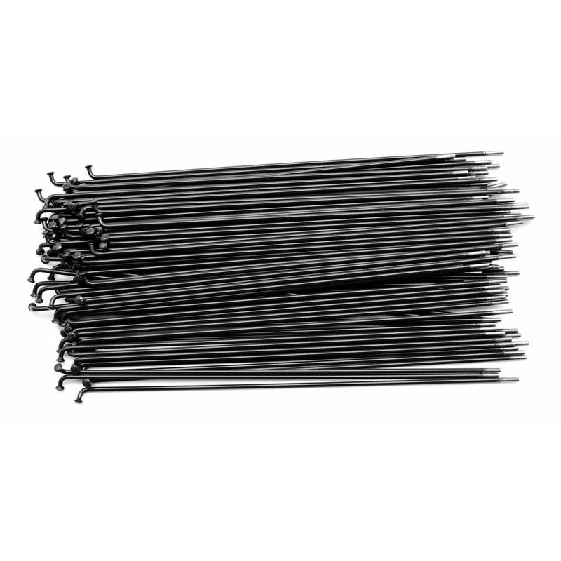 BLACK 22″ SPOKES/NIPPLES 210mm 40 PCS