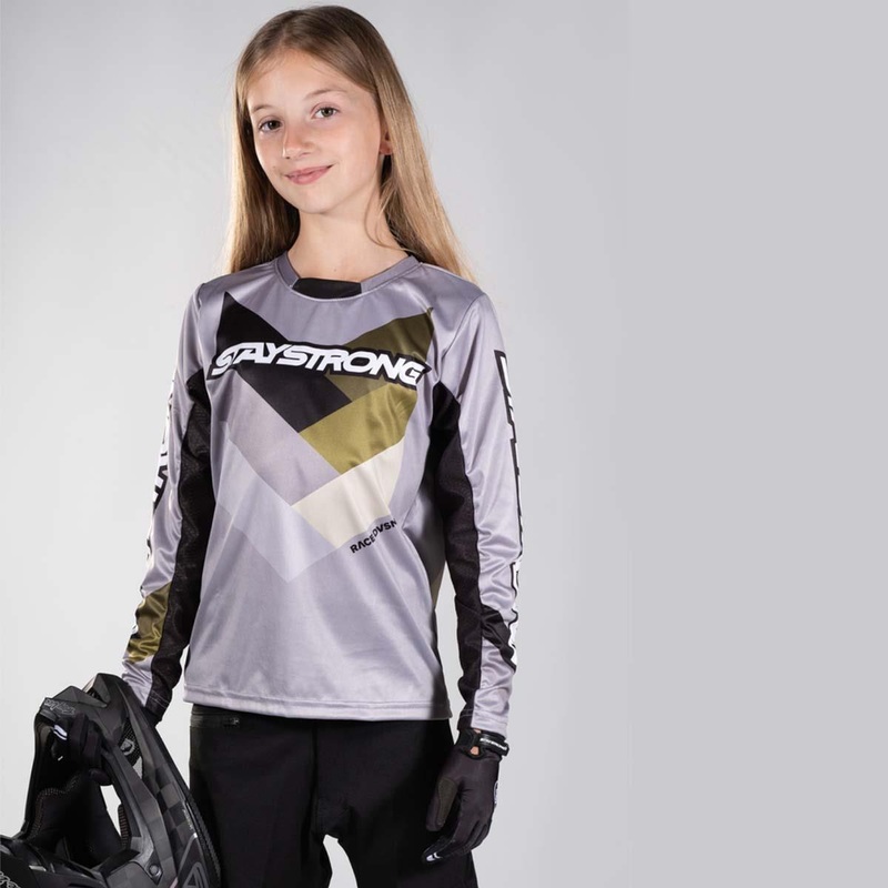 Stay Strong Youth Chevron Race Jersey – Grey 11-12 Years