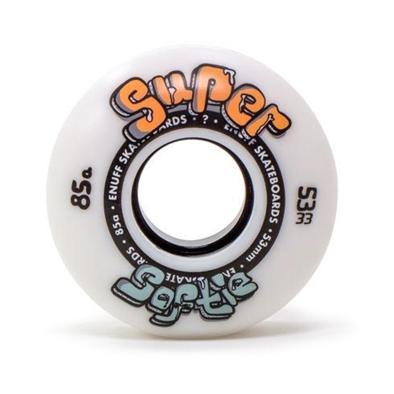 Enuff Super Softie Skateboard Wheels Orange/Grey 85a 53mm