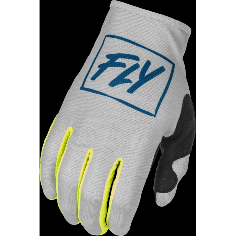 FLY RACING Lite Gloves Grey/Teal/Hi-Vis Sm