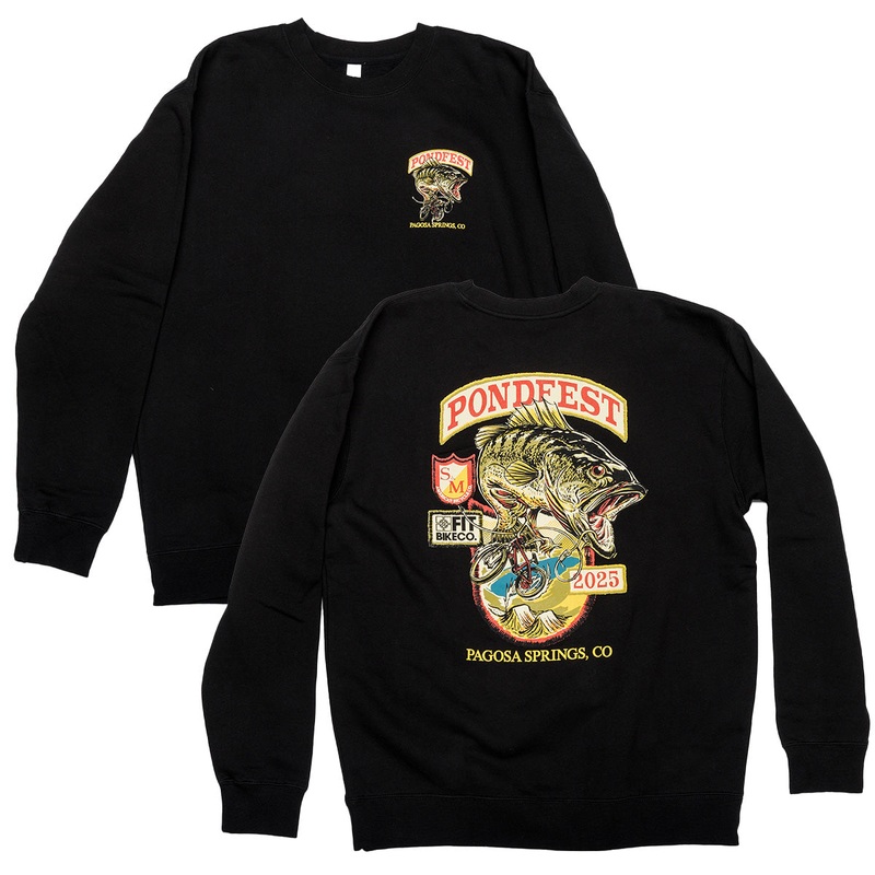 Pondfest 2025 Fish Heavyweight Crew  Black Large
