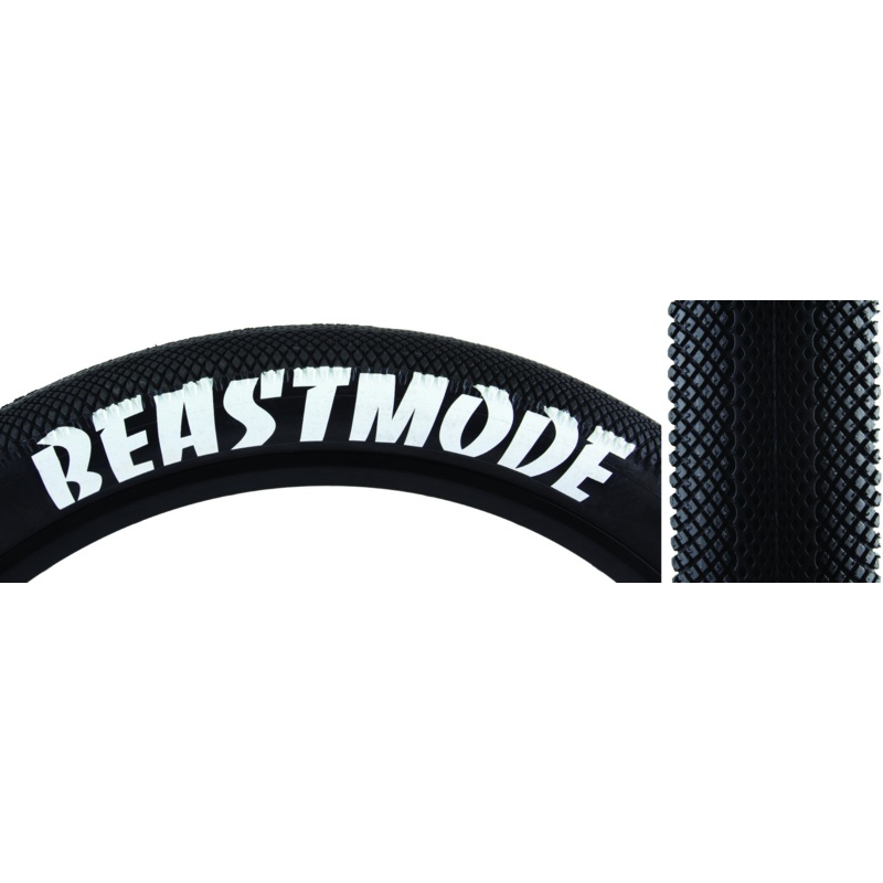 SE Bikes Beastmode 27.5″ Tire Black / White – 27.5″ x 3.0″