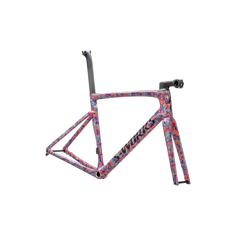 Specialized S-Works Tarmac SL7 Frameset – 2023 Gloss Marbled Lagoon Blue-Purple Haze – Orichid-Blaze/Violet Purple Topcoat/Midnight Shadow Gloss Marbled Lagoon Blue-Purple Haze – Orichid-Blaze/Violet Purple Topcoat/Midnight Shadow 56cm