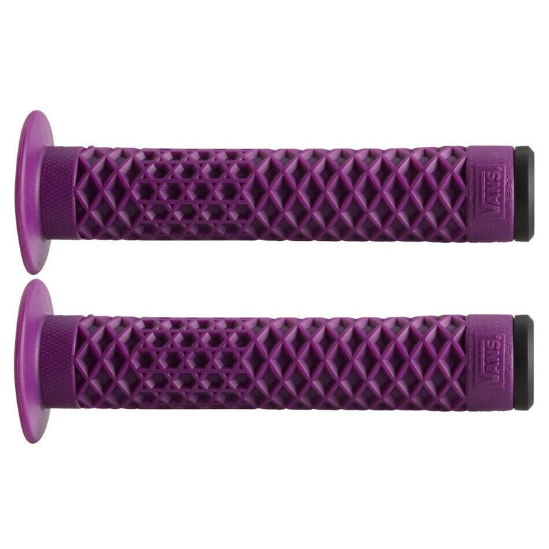 Cult Vans Waffle BMX Grips w/ Bar Ends – Flanged – Purple – USA Made