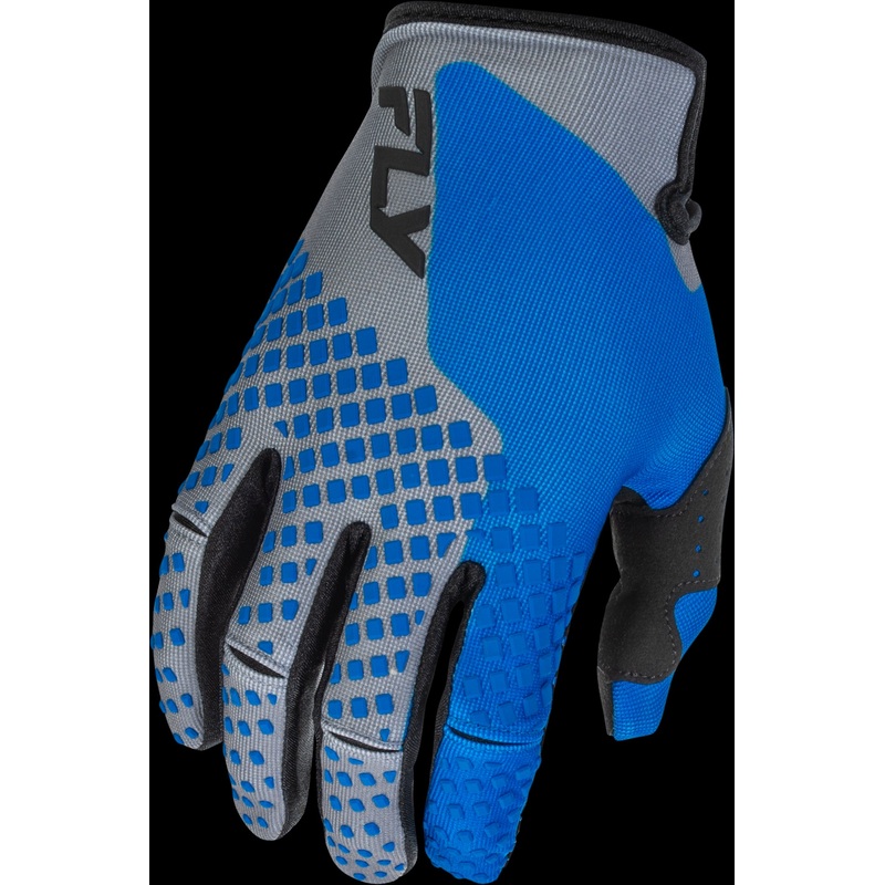FLY RACING Youth Kinetic Gloves Blue/Grey/Black Yl