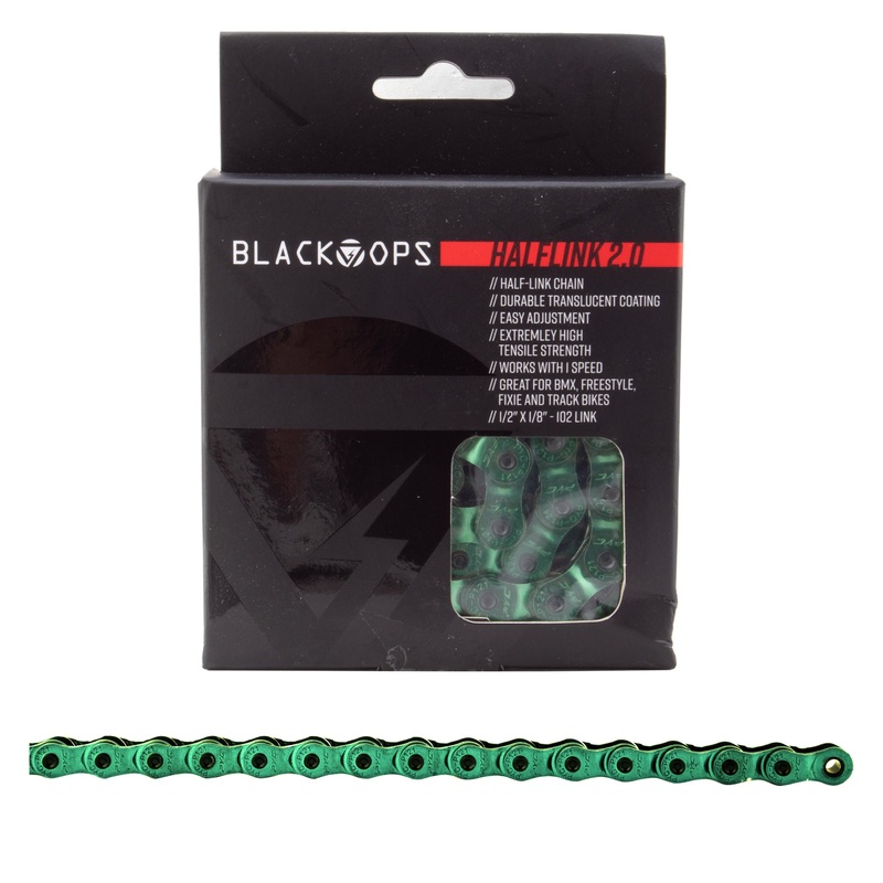 BlackOps HalfLink 2.0 Half-link Chain – Trans Green – 1/2″x1/8″