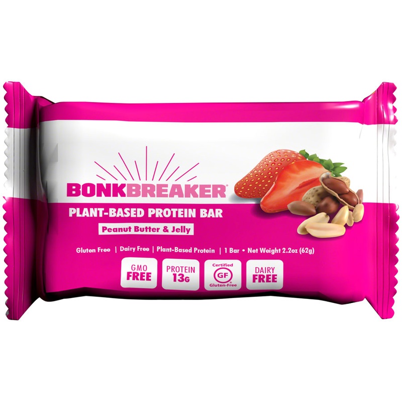 Bonk Breaker Plant Based Protein Bar – Peanut Butter and Jelly, Box of 12