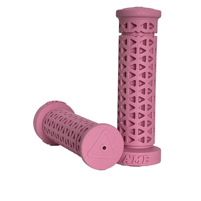 AME Zone Flangless BMX grips – Pink – USA Made