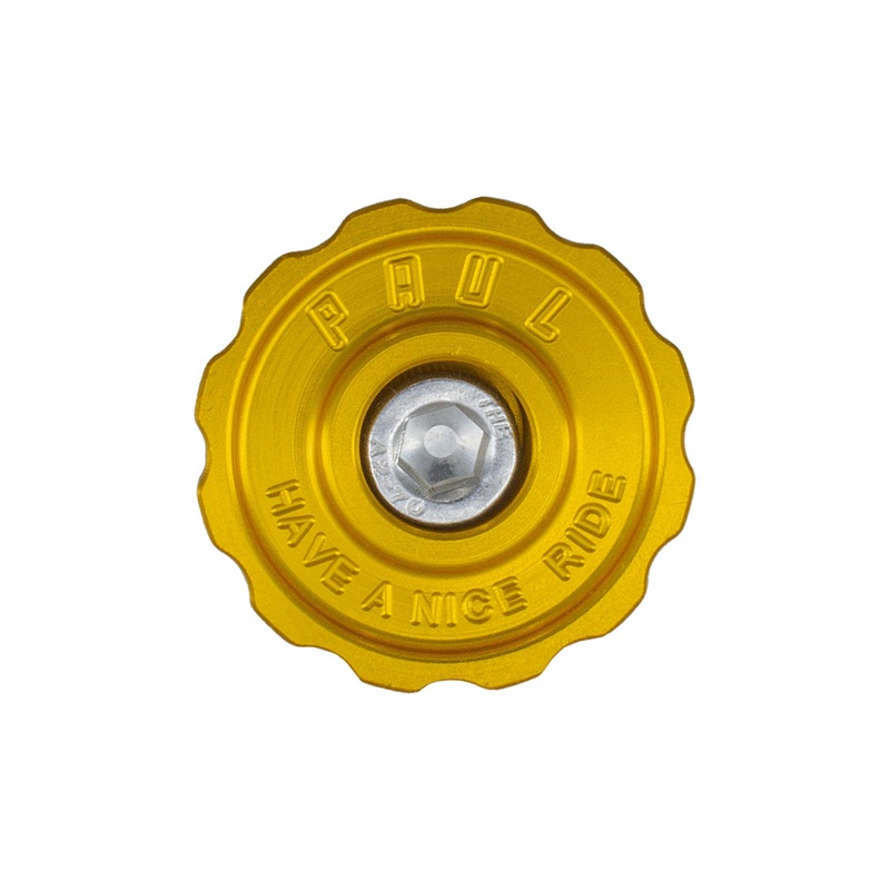 Paul Components Aluminum Top Cap for 1-1/8″ Stems – Gold – Made in the USA