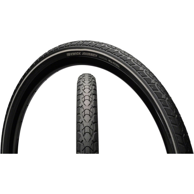 Kenda Kwick Journey Tire – 26 x 1.5 Clincher Wire Black/Reflective 60tpi KS