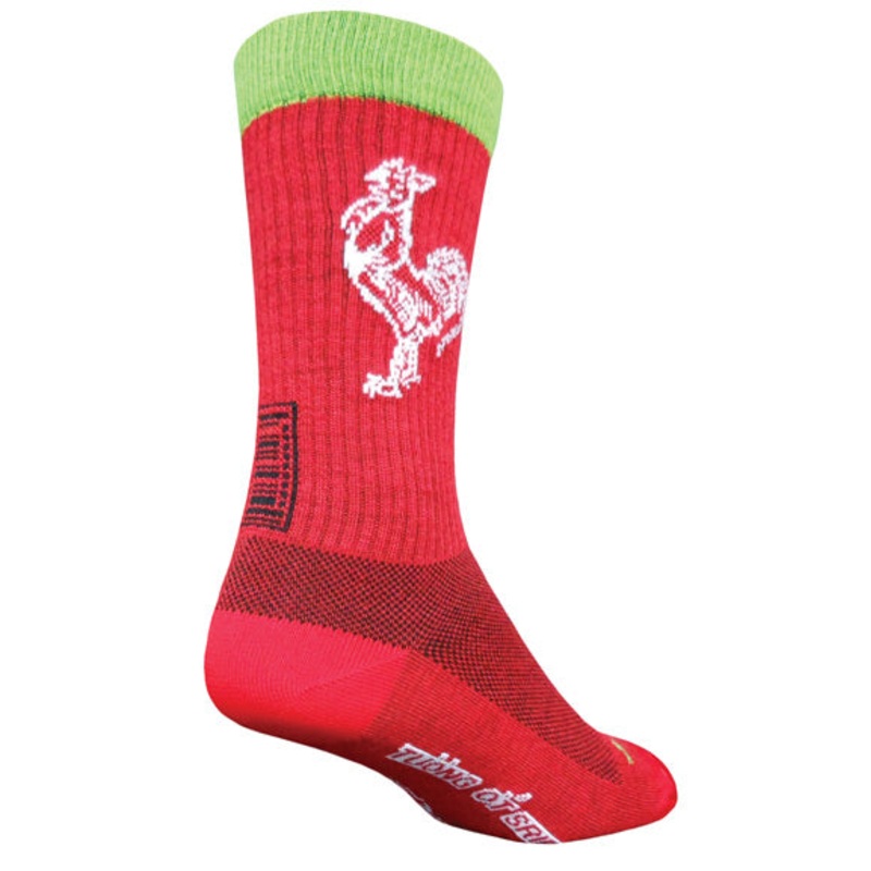 SockGuy Sriracha Wool Socks – 8″ Red Large/X-Large