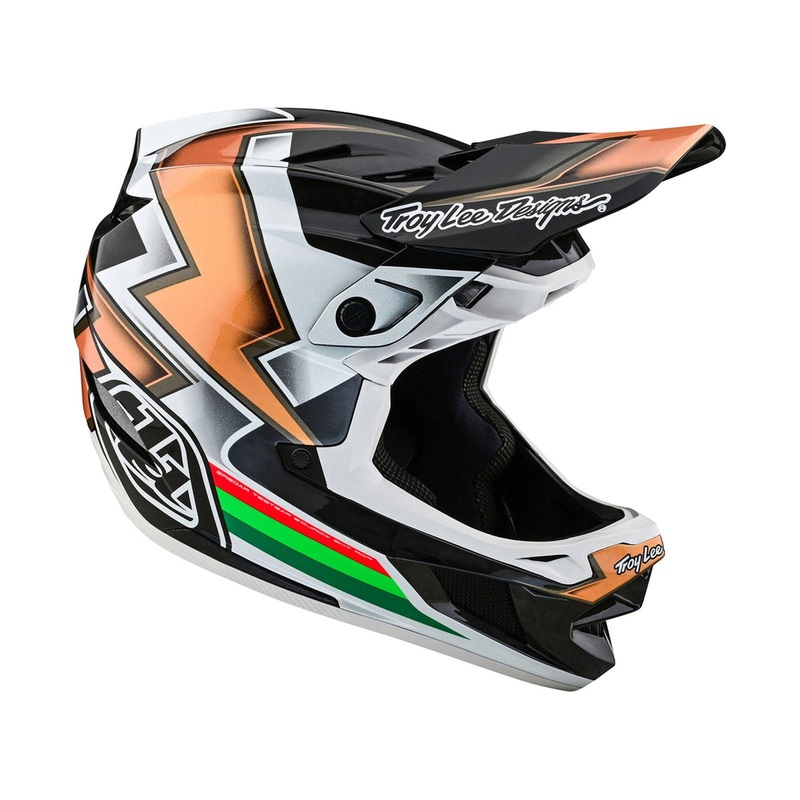 Troy Lee Designs D4 Carbon MIPS BMX Race Helmet-Ever Black/Gold Adult X-Small