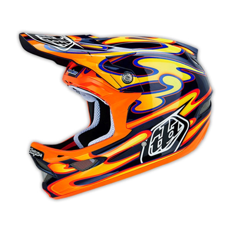 Troy Lee 2015 D3 Carbon Helmet-Squirt Black/Orange X-Small
