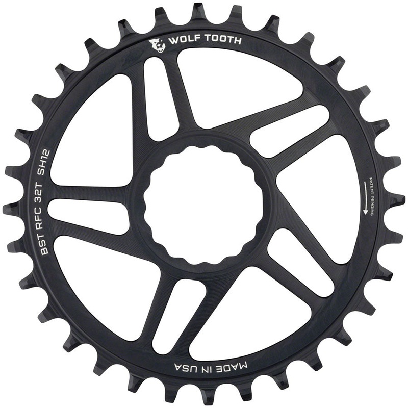 Wolf Tooth Direct Mount Chainring – 32t, RaceFace/Easton CINCH Direct Mount, Boost, 3mm Offset, Requires 12-Speed Hyperglide+ Chain, Black
