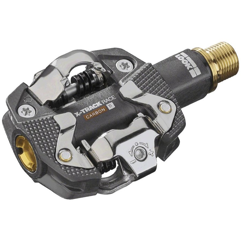 X-TRACK RACE CARBON Ti Pedals – Dual Sided Clipless, Titanium, 9/16″, Black