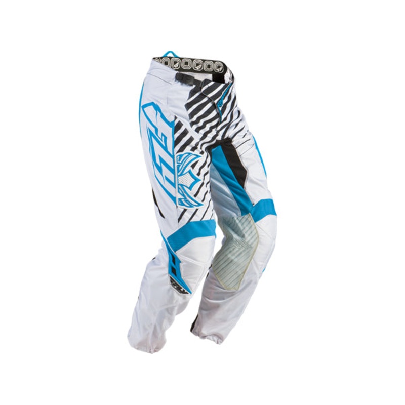 Fly Racing 2013 Kinetic RS Race Pants-Blue/White Youth 26