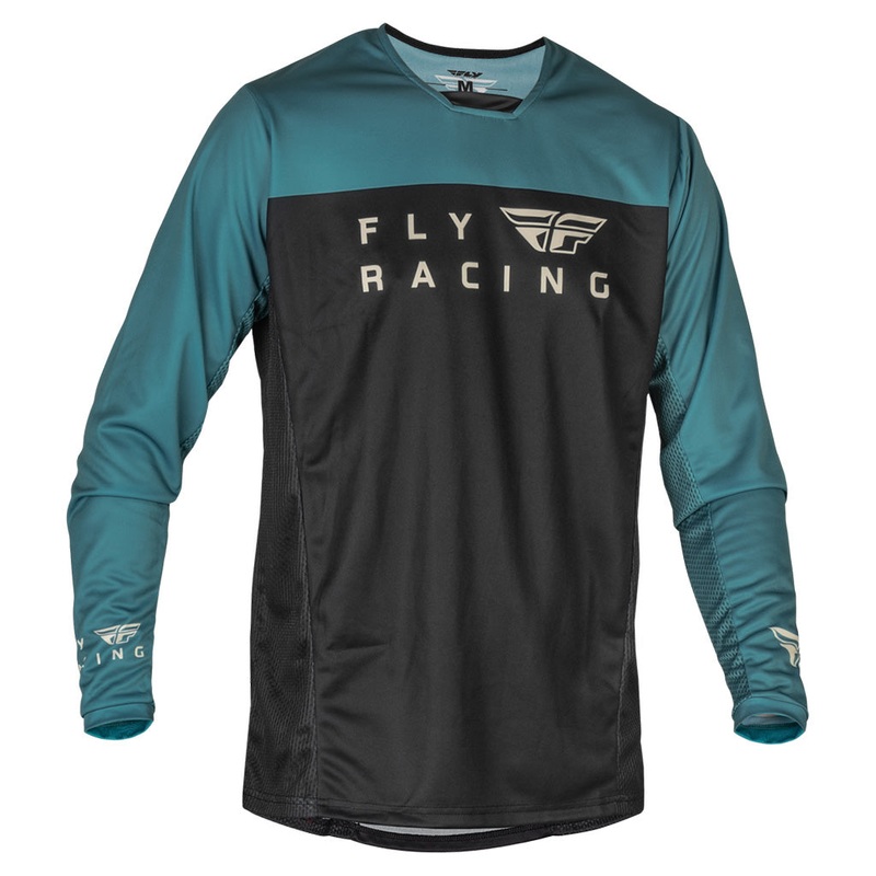 Fly Racing Radium BMX Race Jersey-Black/Evergreen/Sand Youth Medium