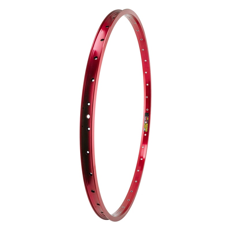 29″ / 700c Sun Rhyno Lite XL Double Wall BMX Rim – 36H – Red Anodized