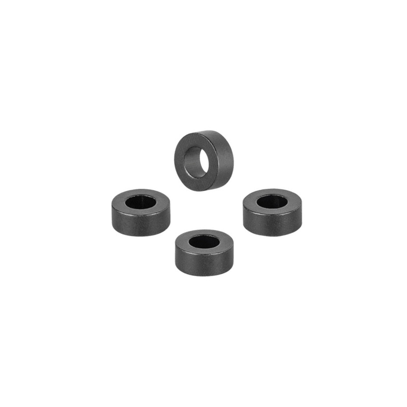 4 Aluminum Spacer Kit 12mm x 5mm x 6mm Black