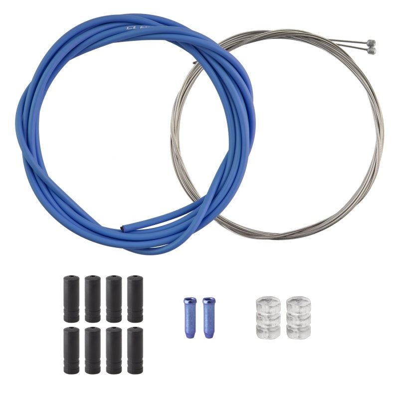Clarks Stainless Steel Sport Gear Kit Front and rear 2500mm/2275mm 4mm/1.1mm SS Blue MTB/Road