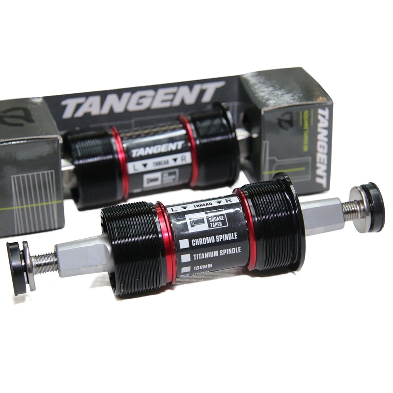Tangent Titanium Square Tapered Bottom Bracket 108mm Black