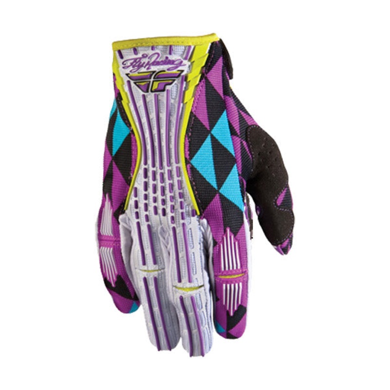 Fly Racing Kinetic Ladies BMX Race Gloves-Purple Girl X-Large (9)