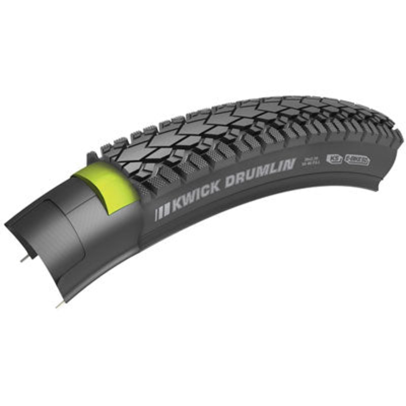 Kenda Kwick Drumlin E-Bike Tires with K-Shield Protection and Reflective Sidewalls 26×2.20 Black