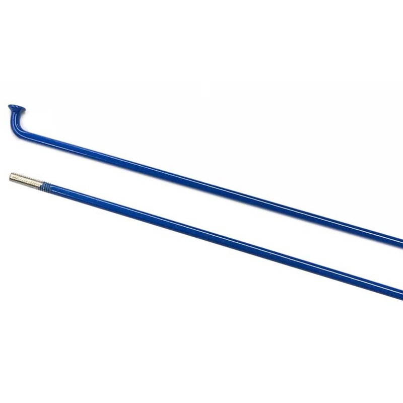 MISSION STAINLESS STEEL SPOKE FOR 18″ WHEELS (BLUE) Blue – 156mm No Nipple Needed
