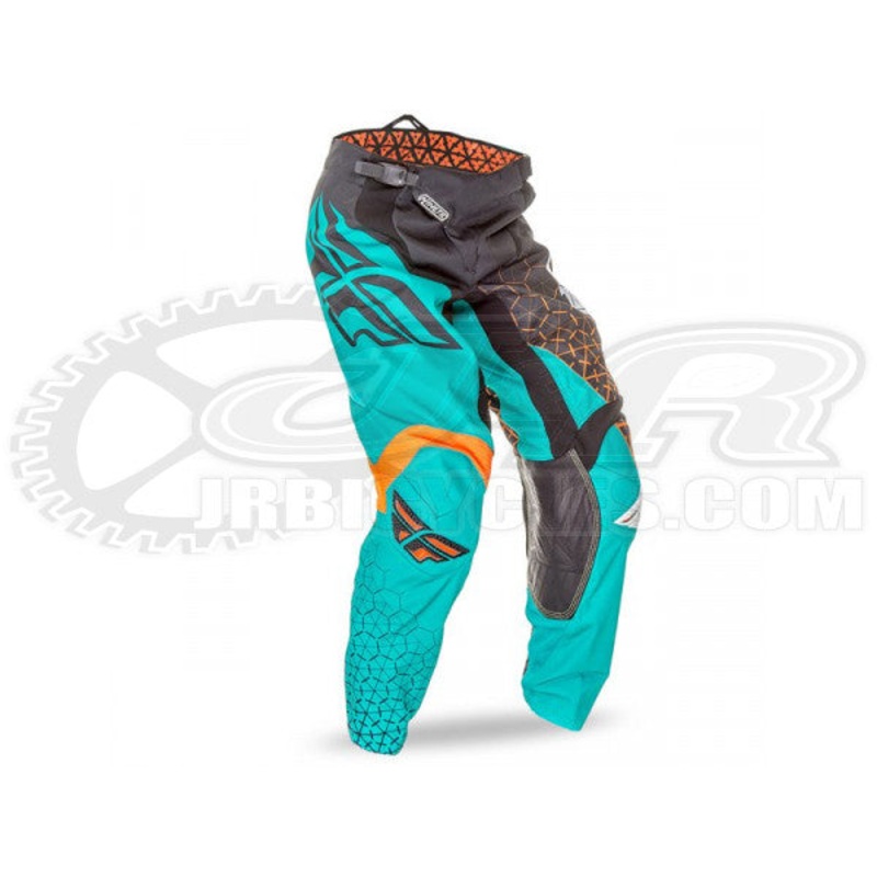Fly Racing 2016 Kinetic RaceTrifecta Pants-Black/Teal/Orange Youth 18