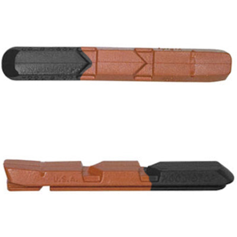 Koolstop V-Type Dual Comp Shimano Inserts V-Type Replacement Pads Kool Stop Brakepads NA Black/Salmon Pads