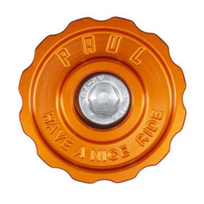 Paul,Klamper ,Stem Cap,Orange Fits 1 1/8”,Stainless Bolt Klamper Stem Top Cap  Headsets NA Orange