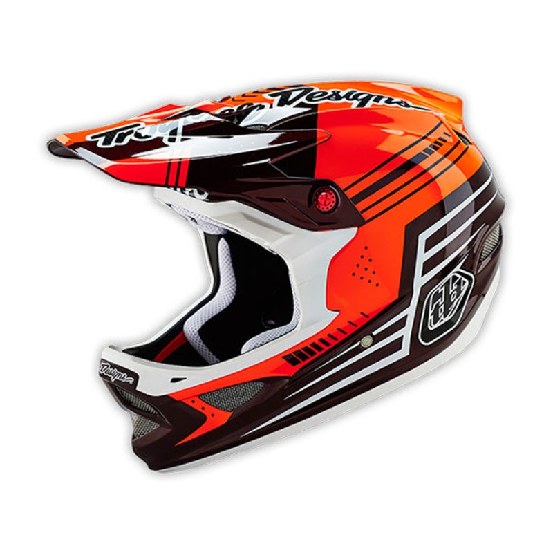 Troy Lee D3 Carbon Helmet-Berserk Red X-Small