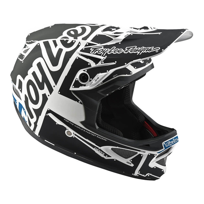 Troy Lee D3 Fiberlite Helmet-Factory-White/Gray X-Small