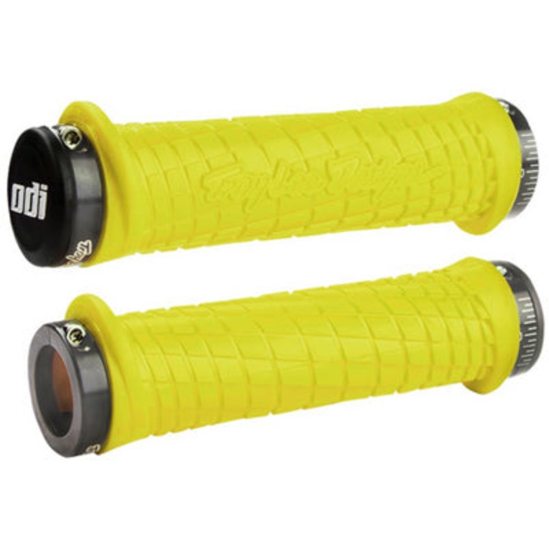 Odi Troy Lee Designs Lock-On Yellow With Graphite Clamps Troy Lee Designs Lock-On Odi Gripstape NA Yellow