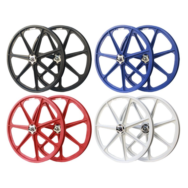 Skyway Tuff II Rivet 24 Inch Wheelset Black Right Hand Drive