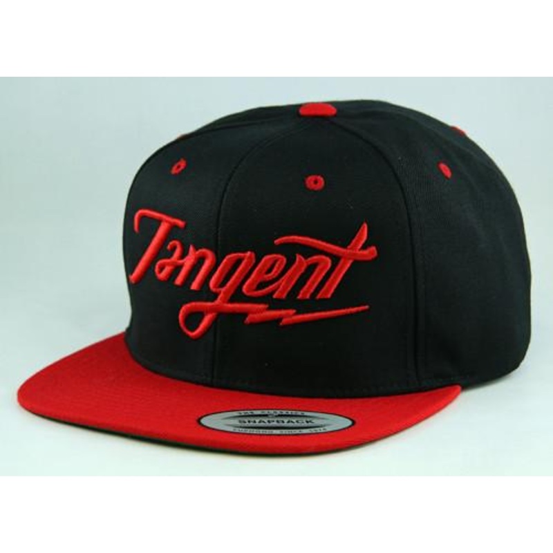 Tangent Bolt Logo Snapback Hat Black/Red