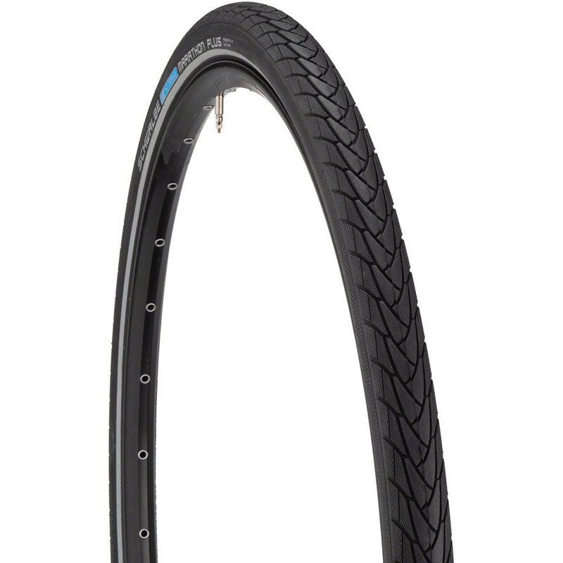 Schwalbe Marathon Plus Tire – 700 x 28 Clincher Wire BLK/Reflective Performance Line