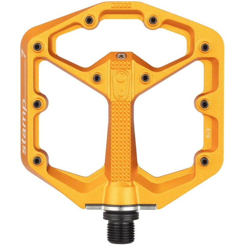 Crankbrothers Stamp 7 Aluminum Platform Pedals – Orange, Small