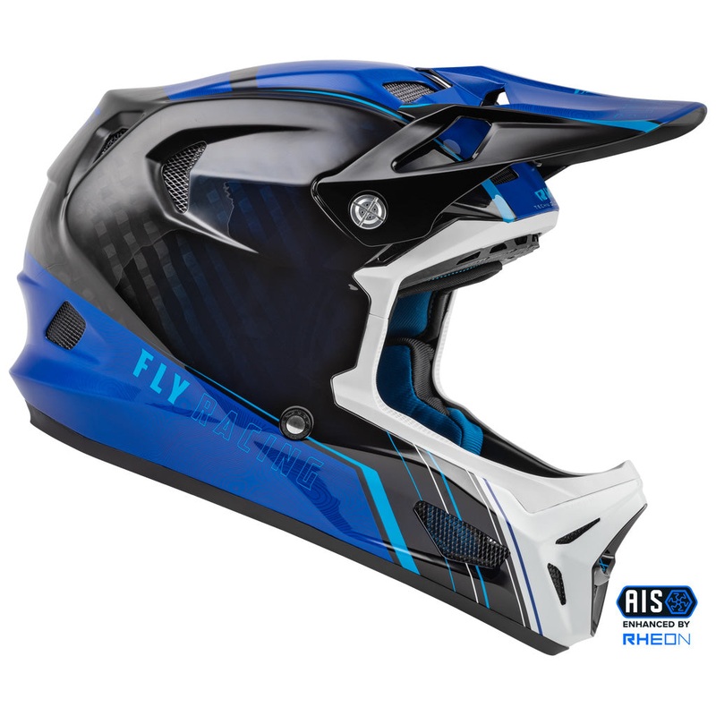 Fly Racing Werx-R BMX Race Helmet-Blue Carbon Youth Large
