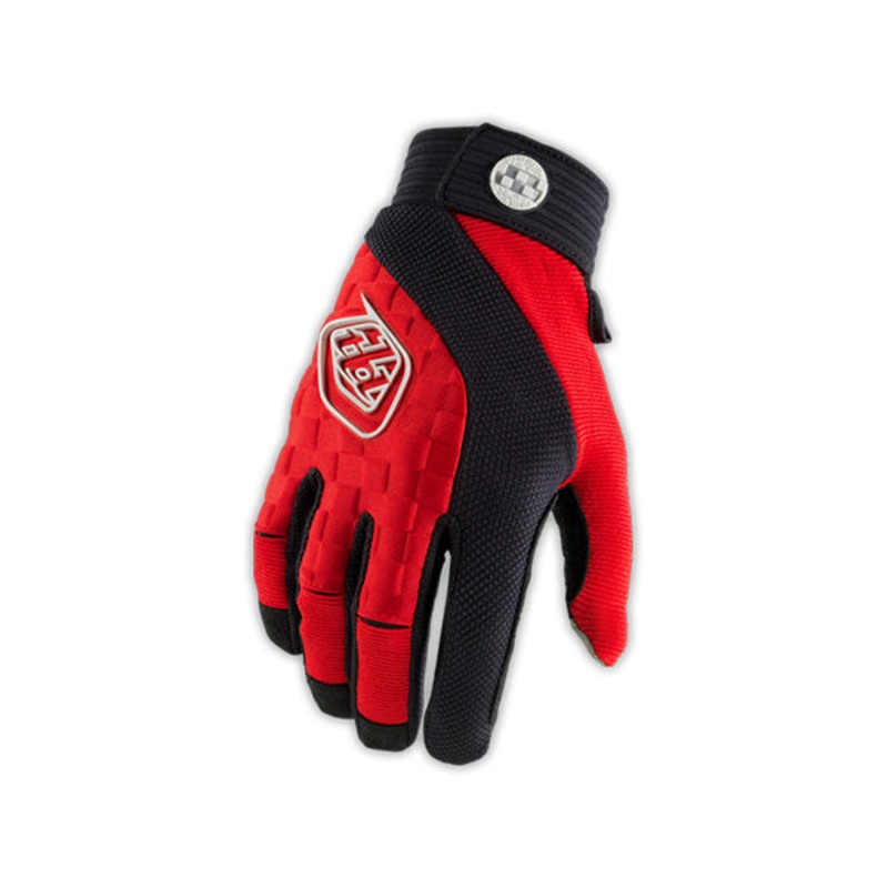 Troy Lee Sprint BMX Race Gloves-Red/Black Youth X-Small (3)