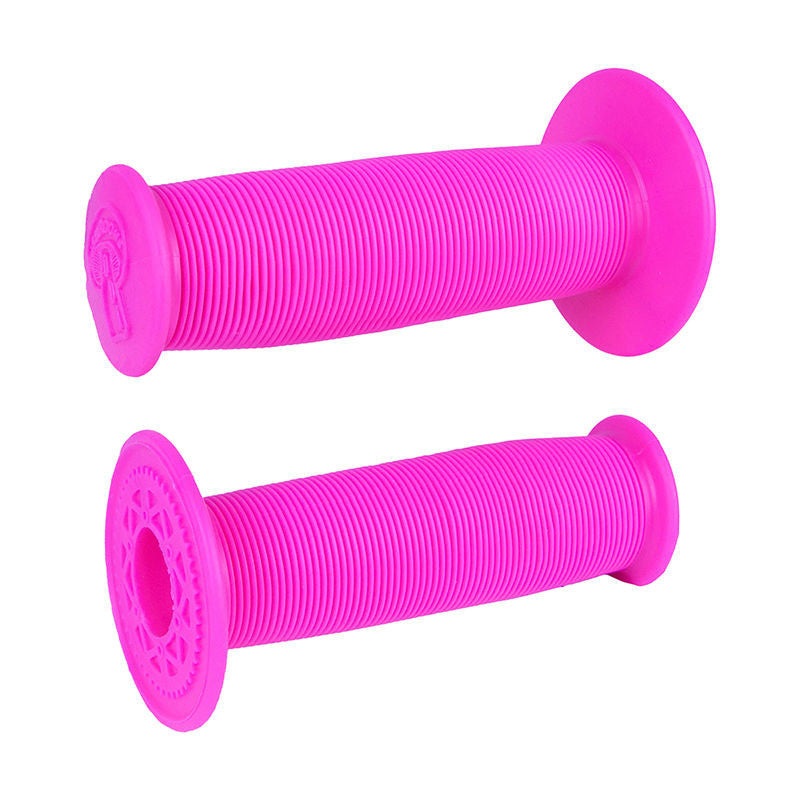 ODI Mushroom Re-issue retro BMX grips – Flanged – Hot Pink – USA Made