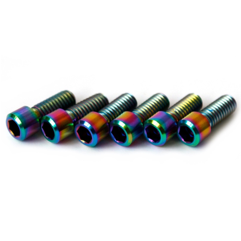 Armour Bikes Titanium Stem Bolts (Metric & 5/16″) Metric M8 X 1.25 Oil Slick
