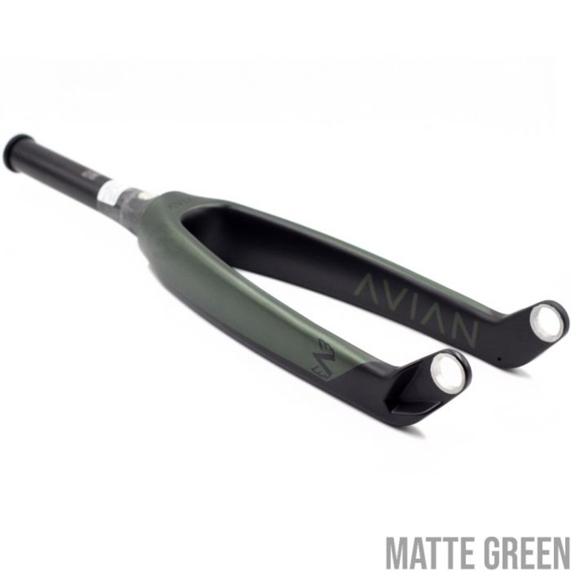 Avian Versus Tapered Carbon BMX Fork-24″X1 1/8-1.5″-Matte Green 20mm